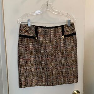 Trina Turk tweed multicolor pencil skirt